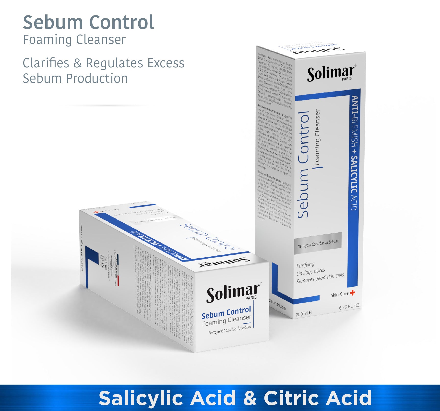 Solimar Paris | Sebum Control Foaming Cleanser 200ml